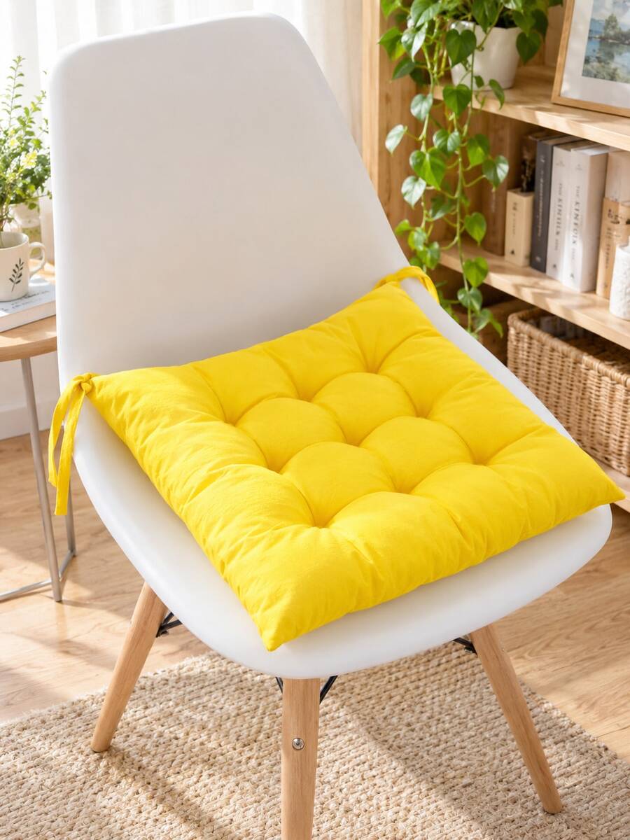 1pc Soft Solid Color Floor Cushion, Filled Washable Slouchy Person Pillow, Suitable For Sofa, Living Room, Bedroom Decoration, Autumn Home Decor, Gift For Men - Seat Cushion - View 1