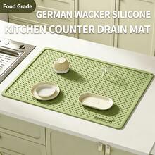 New Silicone Draining Mat, Multi-Functional Heat-Resistant Mat, Enlarged And Thickened Non-Slip Kitchen And Dining Table Mat, Baby- Draining Mat - View 9