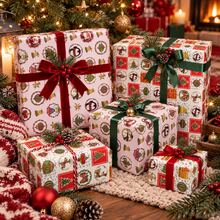 6pcs Cartoon Christmas Santa & Snowman Wrapping Paper 19.69inch*27.56inch,2‑Design Set,For Gift Wrapping,Bouquet Wrapping,Book Or Notebook Cover Wrapping,Christmas Holiday Decoration - 6 - View 9
