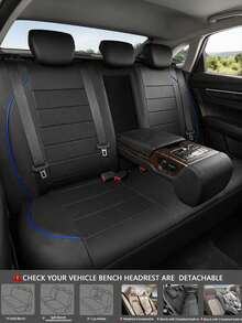 Universal Car Seat Covers, 5-Seater/Front Row Optional, Premium Seat Protector, Non-Slip Bottom, Easy Installation & Cleaning, Suitable For Sedan, SUV, Truck Interior Accessories, Multiple Colors Available - A - View 11