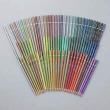50/72 Piece Metallic Colored Pencils, Soft Core With Vibrant Color,Ideal For Drawing, Blending, Sketching, Shading, Coloring - 50 Metallic Colored Pencils - View 2