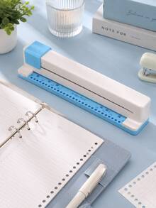 1pc Round 30-Hole Extra Large Manual Hole Puncher, Suitable For Different Sizes Of Paper Punching, Hand-Pressed Multi-Hole Punching Machine, Ideal For Making Planners And Loose-Leaf Notebooks, Effortless Paper Punching Tool - Single Piece - View 8