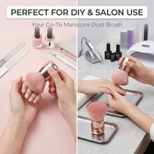 Multifunctional Pink Convenient Makeup Brush - Blush Brush - Large Powder Brush With Lid - Mushroom-Shaped Beauty Tool For Makeup Application - Pink - View 9