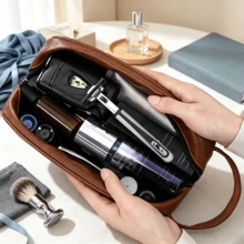 Tas Perlengkapan Mandi Pria yang Dipersonalisasi, Tas Perlengkapan Mandi dengan Nama Kustom, Tas Cuci Perjalanan, Tas Kosmetik, Hadiah untuk Pengantin Pria, Hadiah Hari Ayah, Hadiah Ulang Tahun - MultiWarna - View 5