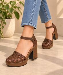 Women Pumps - Coffee Brown - View 2