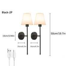 2pcs Battery Operated Wall Sconces, Gold Rechargeable Wall Lamp, Magnetic Detachable, With Remote Control Bulb, RGB Colors And 3 Color Temperatures, Dimmable Cordless Wall Light For Bedroom - Multicolor - View 12