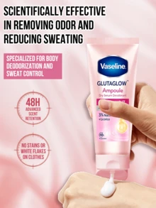 Vaseline 凡士林 Ultimate Radiance 止汗精華液 45ml，輕盈不油膩凝膠質地，含穀胱甘肽、膠原蛋白及維生素 C&E，不殘留衣物，三維除臭系統，亮白修護腋下 - 極致煥亮 - 查看 4
