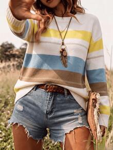 Yellow Striped Sweater Style