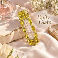 1pc Handmade Rhinestone Hair Clip, Shiny Crystal Hair Clip, Elegant Jewelry Hair Accessory, Suitable For Women, French Style Hair Clip, Suitable For Daily Party Styling, Gift - Multicolor - View 6