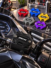 CNC Aluminum Alloy Brake Fluid Reservoir Cap For PCX125 PCX160, Motorcycle Front Brake Master Cylinder Cover, Anodized Alloy Handlebar Decorative Protective Cover, Scooter Racing Style Modification Accessory, Motorcycle Upgrade Part, High-End Styling Cover Kit - A - View 12