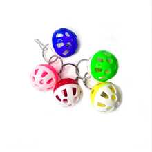 Parrot Bell Toy, Plastic Bell Ball With Hanging Hook, Random Color, Parrot Hamster Small Pet Boredom Relief Sound-Making Beak Grinding Toy, Bird Cage Accessory, Parrot Toy - View 5