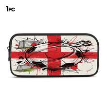 Graffiti Style Football 2D Print 3 Pieces Backpack Set Large Capacity Backpack With Crossbody Bag & Pencil Case Combination Side Elastic Mesh Pocket Water Bottle Holder Wide Breathable Adjustable Shoulder Strap Sports Fan Daily Commute Travel Leisure Storage Bag - Printed Bag - View 12