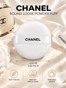 CHANEL Round Powder Puff, 6.8CM 1PC/3PCS/5PCS, Soft And Lightweight, Easy To Pick Up Powder, Suitable For Setting Loose Powder - Powder Puff - View 5