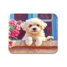 Colorful Petal And Puppy Pattern Gaming Mouse Pad, Non-Slip Rubber Desk Mat, Smooth Sliding Surface, Suitable For Computer Laptop Office Home, Cute Abstract Art Decor, Back To School Supplies - A - View 13