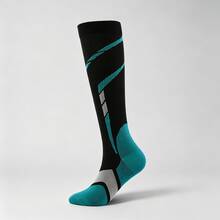 1/4 Pairs Compression Knee High Leisure Athletic Running Sock For Women, Long Tube Calf Slim Leg Sport Sock For Running, Workout, Golf, Tennis. - Multicolor - View 15