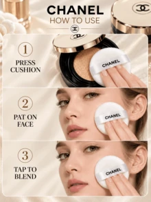 CHANEL Round Powder Puff, 6.8CM 1PC/3PCS/5PCS, Soft And Lightweight, Easy To Pick Up Powder, Suitable For Setting Loose Powder - Powder Puff - View 9