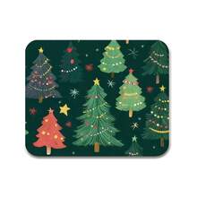 Green Christmas Tree Pattern Gaming Mouse Pad, Non-Slip Rubber Desktop Mat, Smooth Glide Surface, Suitable For Computer Laptop Office Home, Holiday Abstract Art Decor, Back To School Supplies - A - View 15