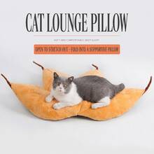 Multifunctional Pet Sleeping Bag Mat, Unique Shaped Cat Bed Dog Bed, Pet Hammock, Fruit Clip Design - Brown - View 1
