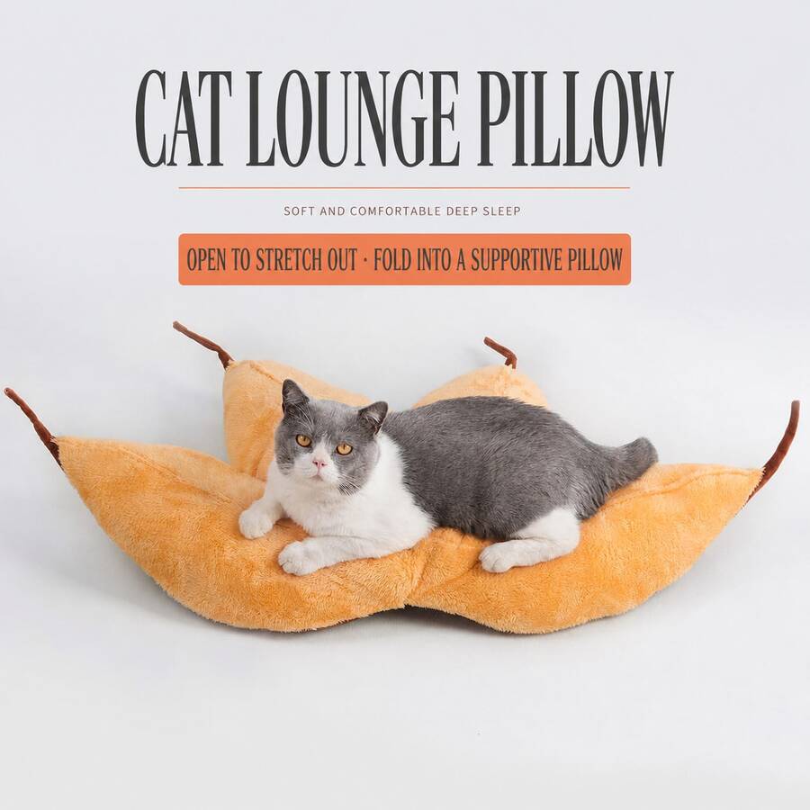 Multifunctional Pet Sleeping Bag Mat, Unique Shaped Cat Bed Dog Bed, Pet Hammock, Fruit Clip Design - Brown - View 1