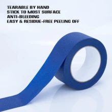 1 Roll/3 Rolls Professional Blue Masking Tape, 2cm Width, 50m Length, Designed For Multiple Surfaces, Easy To Tear And No Residue - A-Blue - View 8