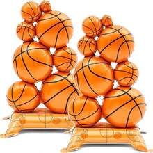1 buah Balon Bola Basket Berdiri Ekstra Besar 150cm dari Aluminium Foil, Set Balon Tema Olahraga, Dekorasi Pesta Ulang Tahun, Mainan Balon - View 5