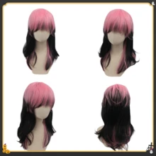 Two-Color Gradient Cosplay Wig, Long Layered Mullet Wig With Bangs, Synthetic Hair For Halloween, Party & Carnival - Multicolor - View 5