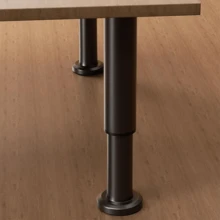 Adjustable Height Furniture Support Legs For Bed Frame, Metal Adjustable Furniture Legs Sofa Furniture Cabinet Risers, DIY Furniture Replacement Legs, TV Stand Feet - Black - View 4