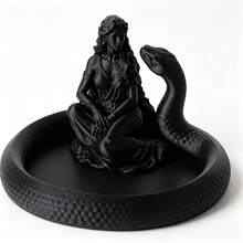 1pc Dual-Color Snake Coil Jewelry Storage Box, European Art Portrait 3D Large Wing Design, Dual Compartment Storage For Rings, Earrings, Necklaces, Studs And Other Accessories - Multicolor - View 7