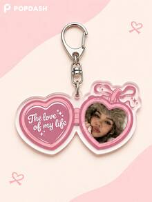 1/6Pcs KATSEYE Members Pink Heart Portrait Acrylic Keychain Set Yoonchae Megan Manon Lara Daniela Sophia Fan Bag Charm - Multicolor - View 11