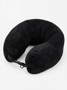 Adjustable U-Shaped Travel Neck Pillow, Wide & Comfortable Design With Convenient Zipper, Portable, Suitable For Car, Train, Office And Airplane, Ideal For Long Flights - Multicolor - View 18