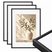 1/3件組 極簡鋁合金相框 黑金配色 30x40cm A4，優雅耐用金屬照片框，防鏽海報畫布證書框，婚禮照片展示，工作室牆面藝術、辦公室藝廊、客廳臥室裝飾 - 彩色 - 查看 6