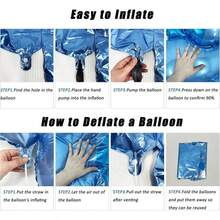 1pc 79cm Blue Long Nose Elephant With Wheels Cartoon Animal Foil Balloon Set - View 3