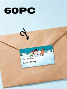 Customized Christmas Stickers, Personalized "To/From" Gift Labels, Christmas Gift Wrapping Customized Name Labels, Party Favors, Personalized Christmas Gifts, DIY Holiday Gift Wrapping Stickers, Christmas Party Accessories, Holiday Party Supplies - Multicolor - View 31