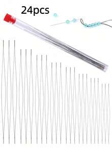 24/31/32/Set DIY Beading Needles, Includes Middle Hole Beading Needles, Thin Long Seed Bead Needles, Jewelry Making Tools For Bracelets, Necklaces - View 17
