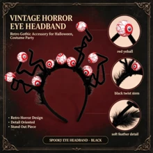 1/2pcs New Halloween Eyeball Headband, Funny Cosplay Atmosphere Prop Headwear, Halloween Decoration - Multicolor - View 1