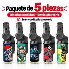 Encendedor Soplete Recargable de Butano con Llama Azul Potente, Cabezal Ajustable 45°/90°, Resistente al Viento, Diseño Urbano para BBQ, Cocina y Camping - Ver 11
