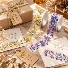 2m/Roll Wind Fallen Leaves Series PET Tape, Plant Leaf Pattern Waterproof Decorative Sticker, INS Style Tree Leaf Theme DIY Decoration Tape - Multicolor - View 4