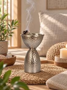1pc Gold Or Silver Hammered Incense Burner, Elegant Aromatherapy Censer Bowl, Decorative Incense Holder For Meditation Yoga Relaxation, Living Room Bedroom Tea Room Office Tabletop Zen Home Decor Gift - Multiple Models 2 - View 8
