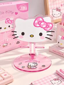 Sanrio Hello Kitty Acrylic Phone Stand, Adjustable Phone Holder, Highly Attractive Cartoon Kitty Cat Desktop Phone Stand, Suitable For Desk Decor, Office Decor And Gifts - Multicolor - View 6