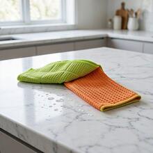 Set de 3 Trapos de Cocina de Microfibra Cuadros, Colores Vivos - Negro - Ver 2