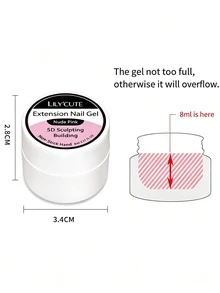 LILY'CUTE 1/3件組 8ml 珍珠白 5D 雕塑雕刻造型凝膠,不黏手延伸建構美甲凝膠,可浸泡卸除式 3D DIY 與沙龍美甲指甲油 - 彩色 - 查看 7