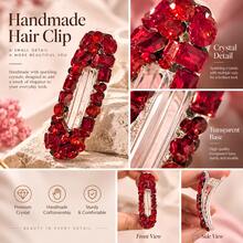 1pc Handmade Rhinestone Hair Clip, Shiny Crystal Hair Clip, Elegant Jewelry Hair Accessory, Suitable For Women, French Style Hair Clip, Suitable For Daily Party Styling, Gift - Multicolor - View 4