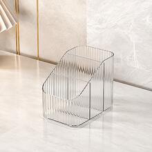Large Capacity Desktop Organizer Box, Makeup Storage Box, Nail Art Tool Storage Box, Multi-Compartment Desktop Storage Rack, Makeup Brush Holder, Skincare Product Storage Rack, Beauty Accessories Display Storage Box - Clear - View 6