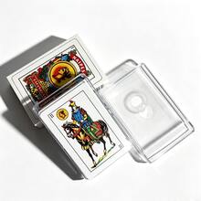 50 Lembar Kartu Remi Plastik Berkualitas Tinggi Finishing Halus Dek Poker Spanyol Tahan Lama Ukuran Standar untuk Permainan Kartu Malam Board Game Camping Perjalanan/Pesta Liburan Hiburan Keluarga - MultiWarna - View 3