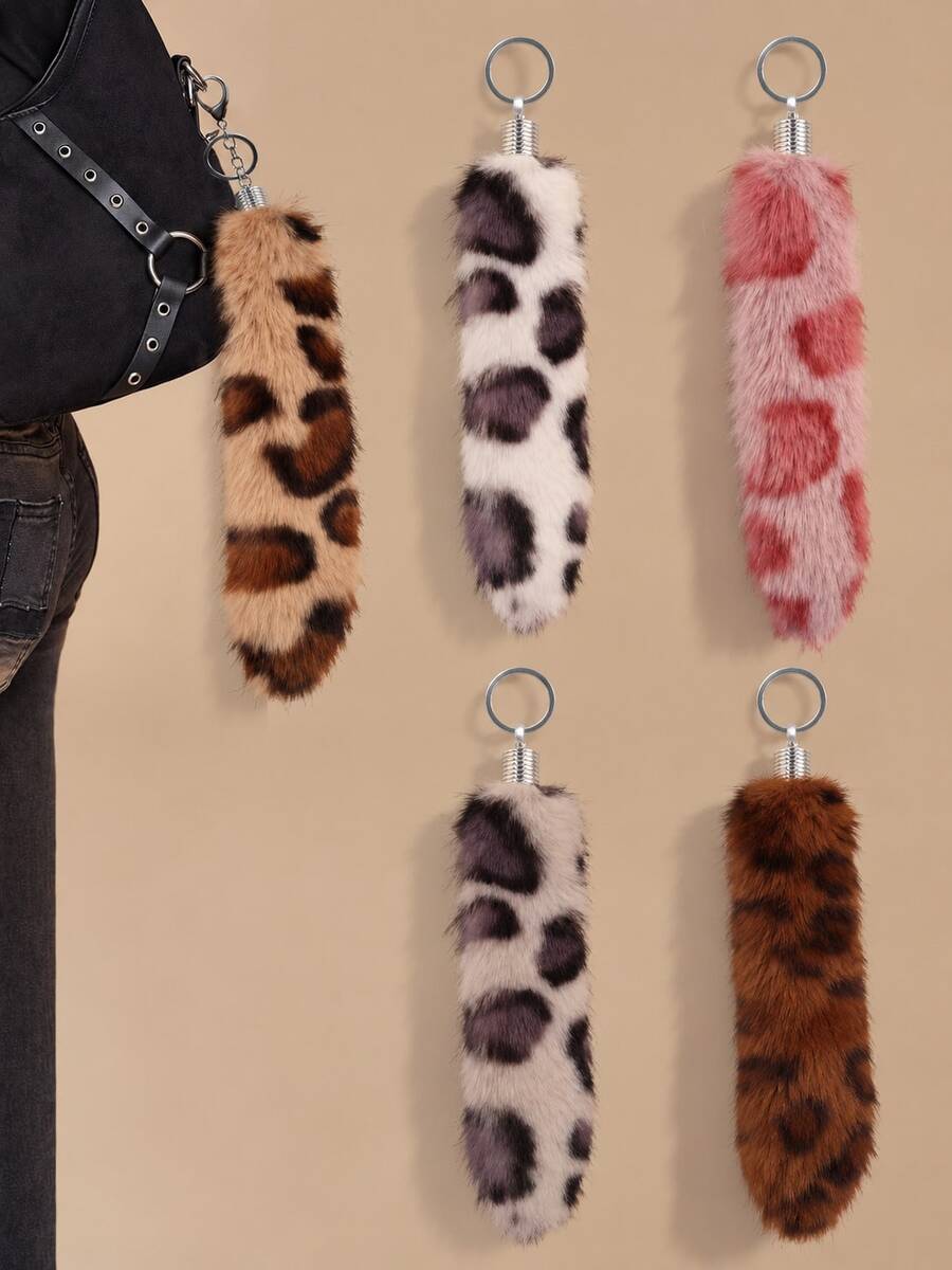 XD Foam Fox Tail Keychain, Suitable As Keychain, Bag Charm, Car Decoration, Backpack Accessory, Car Key Fob, Gift For Women And Girls, Party, Valentine's Day, Christmas, Y2K Style - Multicolor - View 1