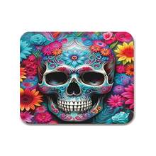 Colorful Petals And Skull Pattern Gaming Mouse Pad, Non-Slip Rubber Desk Mat, Smooth Sliding Surface, Suitable For Computer Laptop Office Home, Bold Abstract Art Decor, Back To School Supplies - A - View 12