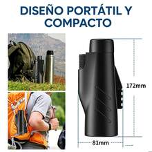 APEXEL 10X50mm Monocular Telescope, FMC & BaK4 Prism Telescope With Reticle, HD For Hunting Bird Watching Camping Concerts, Tripod Supported, Anti-Slip, 306Ft/1000Yd Wide FOV - A - View 9