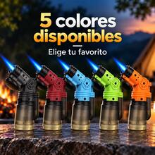 Encendedor Soplete Mini de Butano, Llama Azul Potente, Recargable y Ajustable, Ideal para BBQ, Cocina y Velas - Ver 10