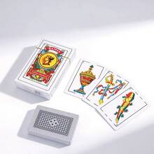 50 Lembar Kartu Remi Plastik Berkualitas Tinggi Finishing Halus Dek Poker Spanyol Tahan Lama Ukuran Standar untuk Permainan Kartu Malam Board Game Camping Perjalanan/Pesta Liburan Hiburan Keluarga - MultiWarna - View 6