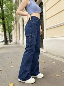 Women Jeans - Royal Blue - View 4